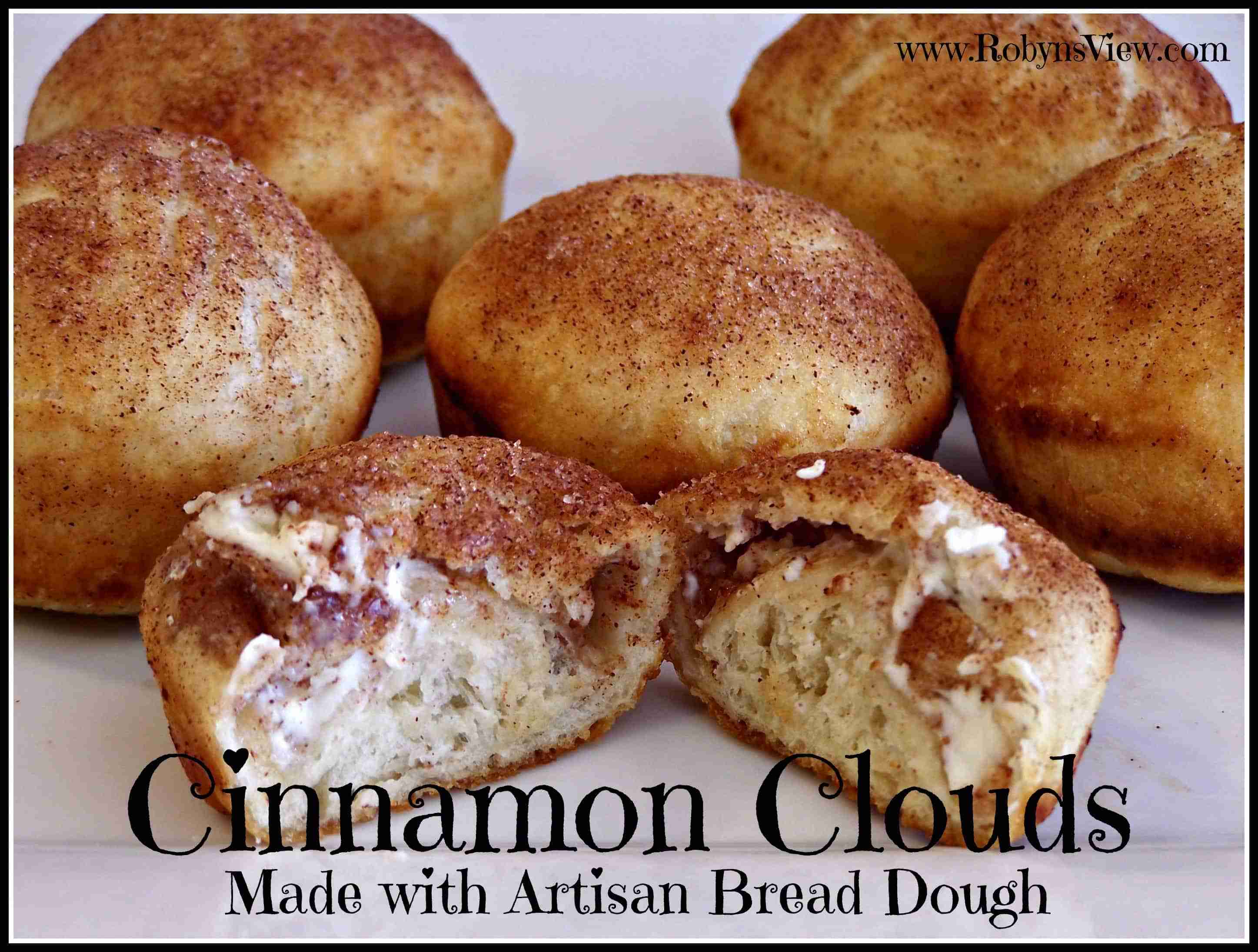 Cinnamon Clouds made with Artisan Bread Dough