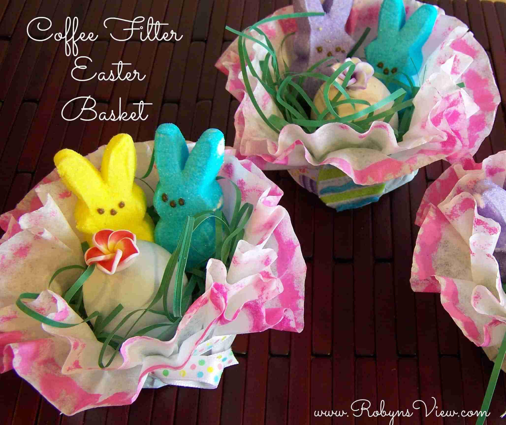 DIY Coffee Filter Easter Treat Basket's