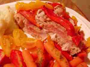 tuna and peppers with cumin