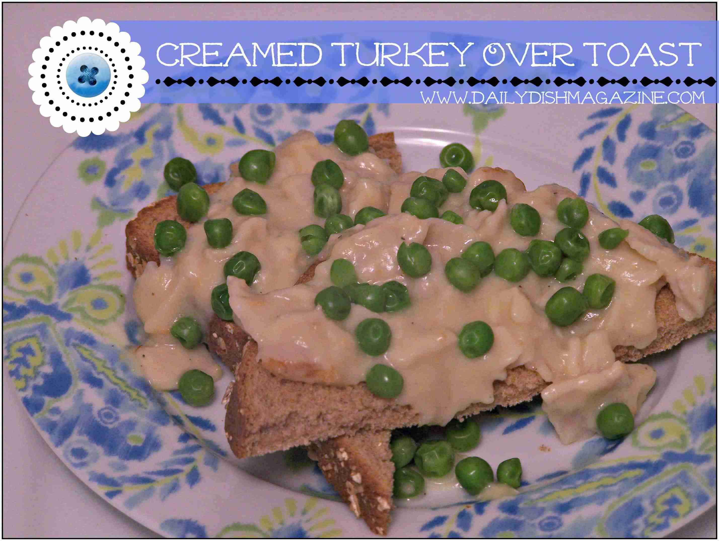 Creamed Turkey Over Toast