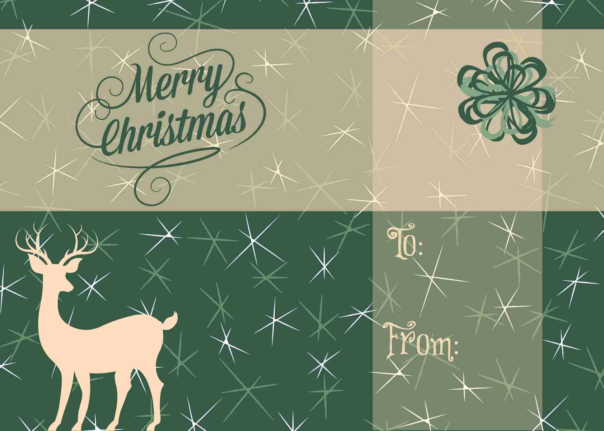 Matching FREE Printable Holiday Cards and Gift Tags