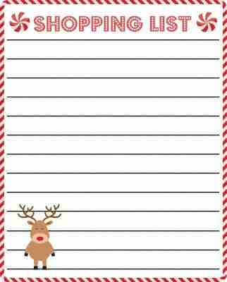 Christmas Shopping List Printable