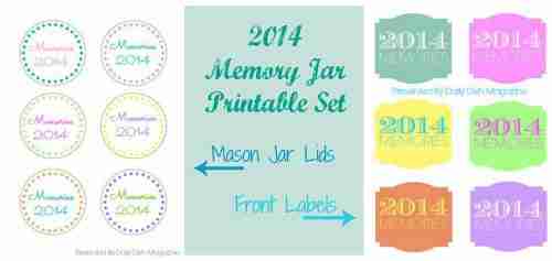 2014 Memory Jar Printable Label Set