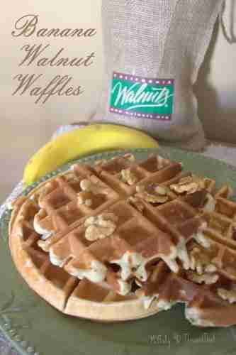 Banana Walnut Waffles