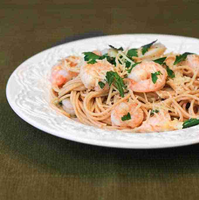 Buttery Shrimp and Pasta