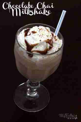 Chocolate Chai Milkshake/ Daily Dish Magazine #milkshake #nationalchocolatemilkshakeday #chai