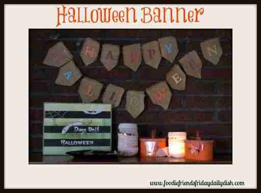 Halloween Burlap Banner #halloweencraft #halloween #burlap