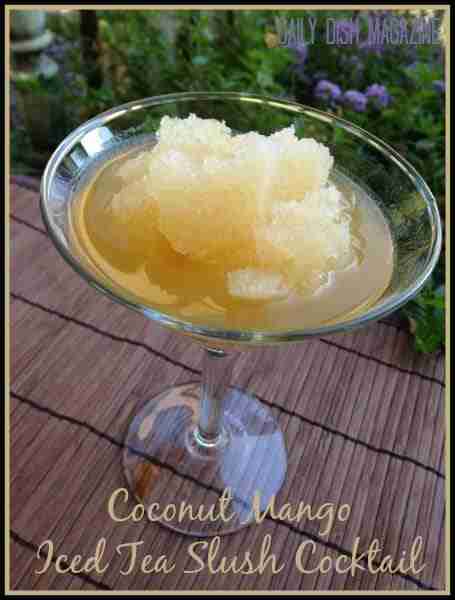 Coconut Mango Iced Tea Slush Cocktail
