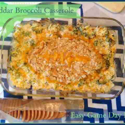 Cheddar Broccoli Casserole Topped with Ritz!