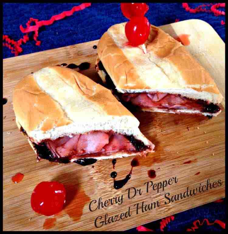 Cherry Dr Pepper Glazed Ham Sandwiches