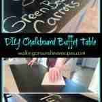 Make your own DIY chalkboard table.
