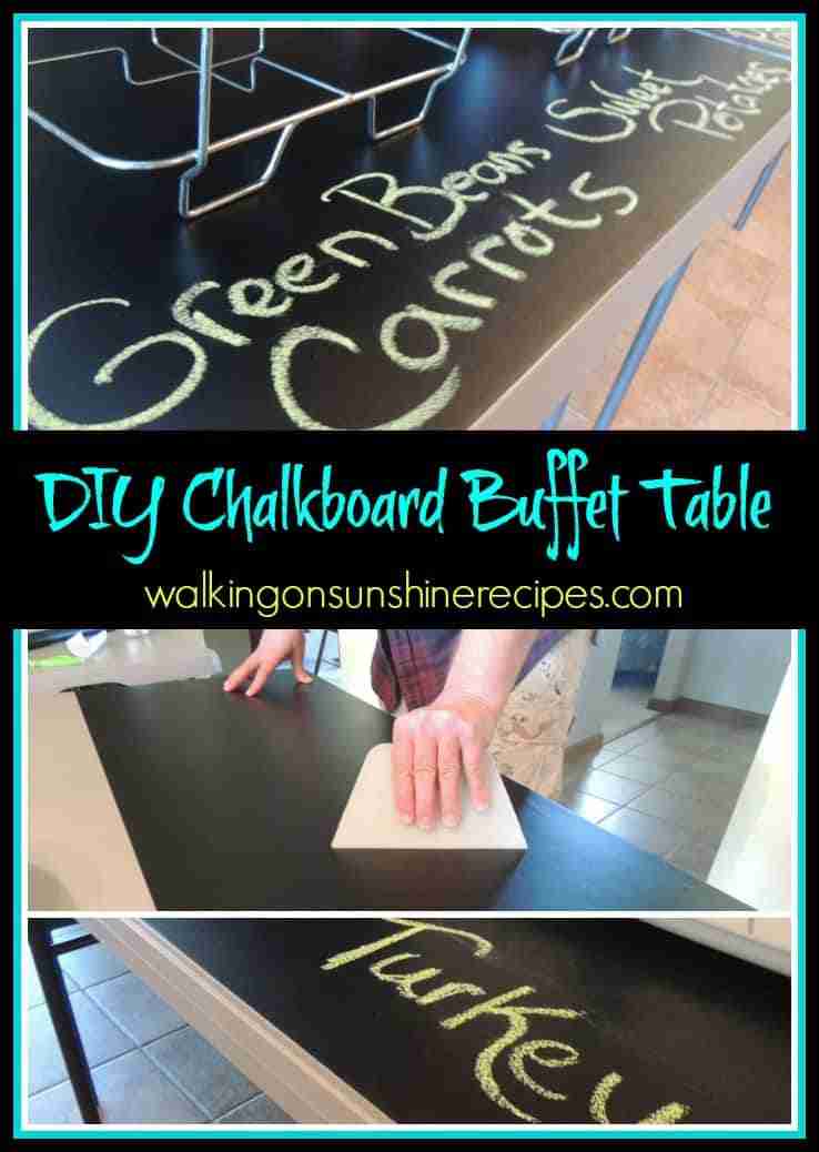 Make your own DIY chalkboard table.