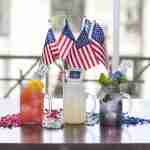 July 4th Mini Cocktails - Red, White & Blue!