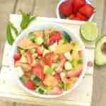 Minty Strawberry Avocado Salad with Citrus