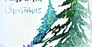 Watercolor Trees Free Christmas Countdown Printable Art