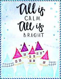 Free Vintage Christmas Printable Art | All is Calm, All is Bright