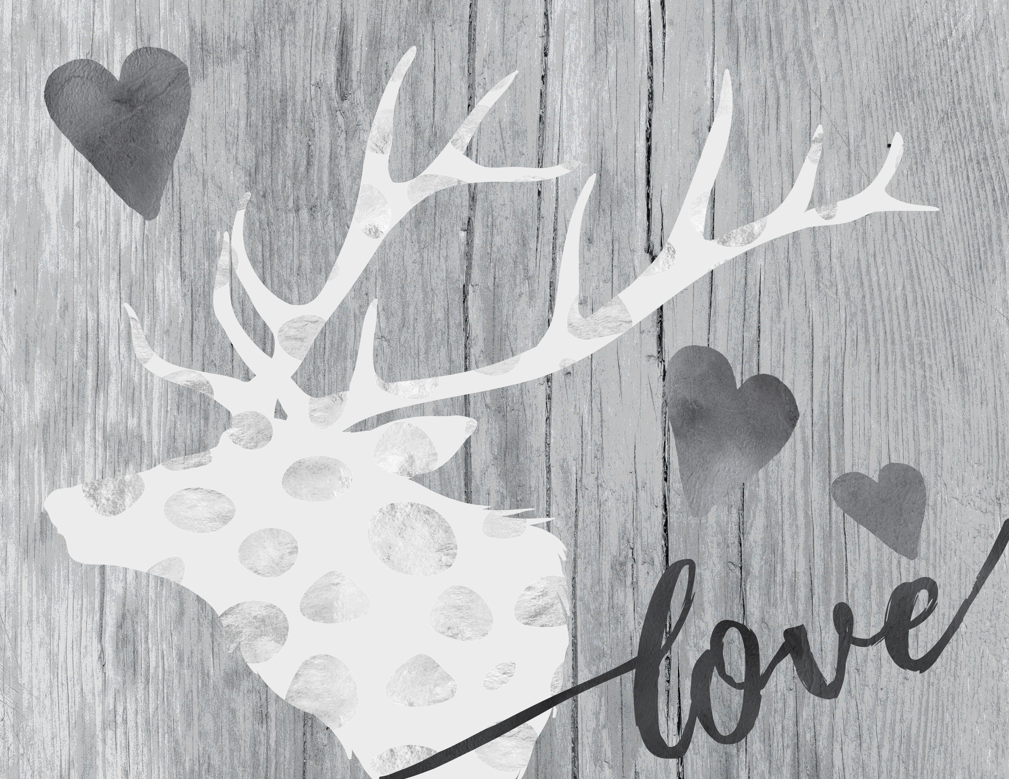 LOVE Elegant Deer Printable for Valentines Day