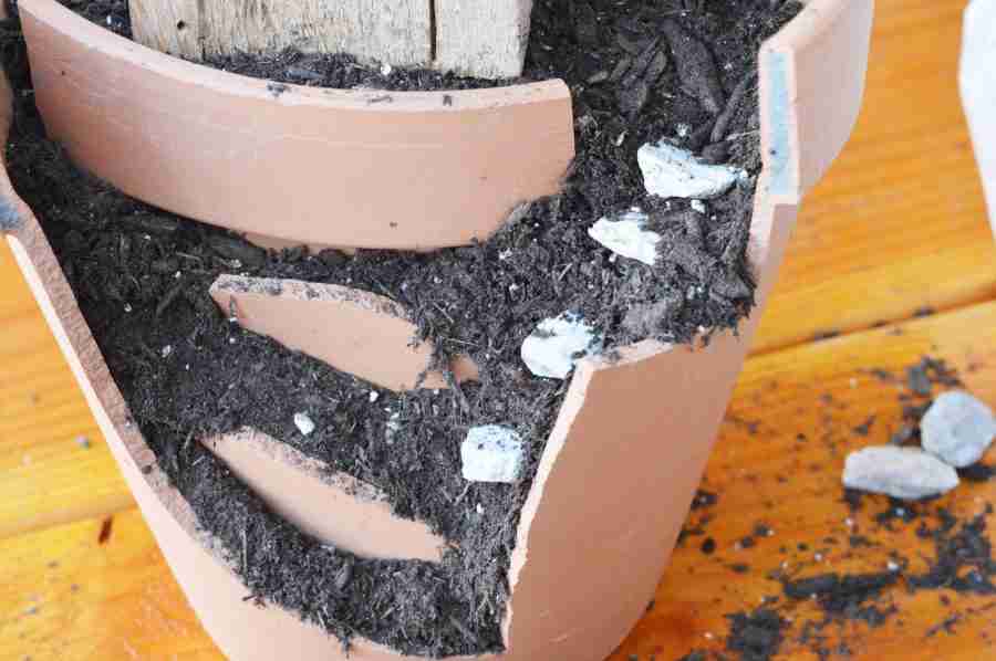 DIY Broken Clay Pot Fairy Garden Tutorial | Daily Dish Magazine