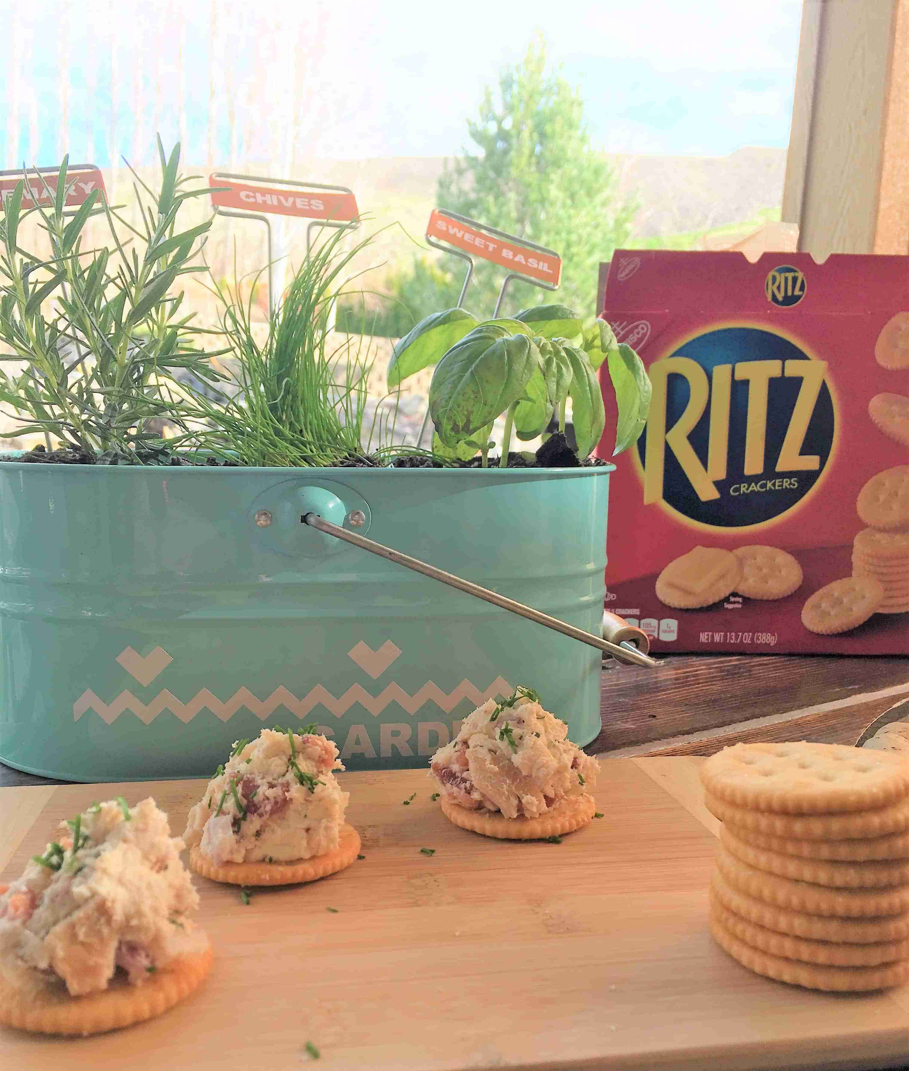 Fresh Spring Bites with RITZ Crackers & Rosemary Chicken Spread