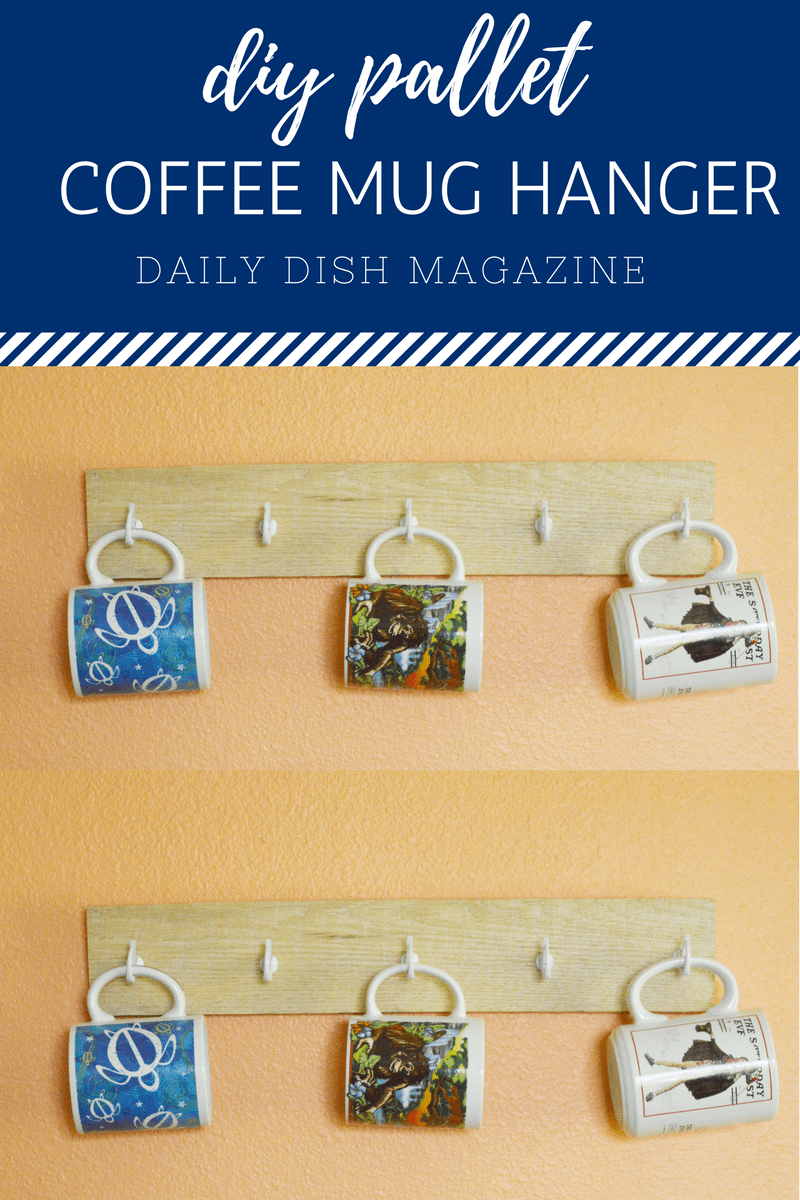 Homemade Pallet Coffee Cup Hanger