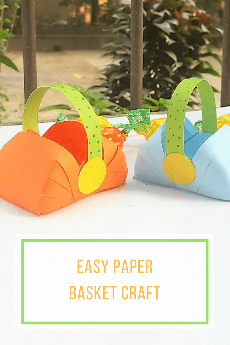 Easy Paper Basket Craft for Kids