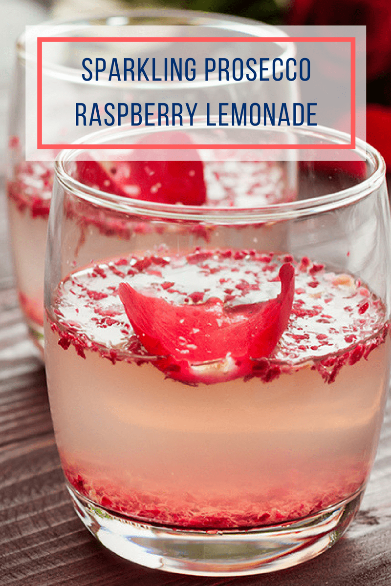 Sparkling Prosecco Raspberry Lemonade Cocktail