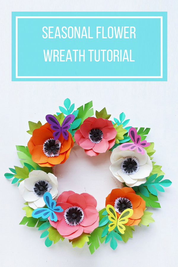 Easy Paper Flower Wreath Tutorial
