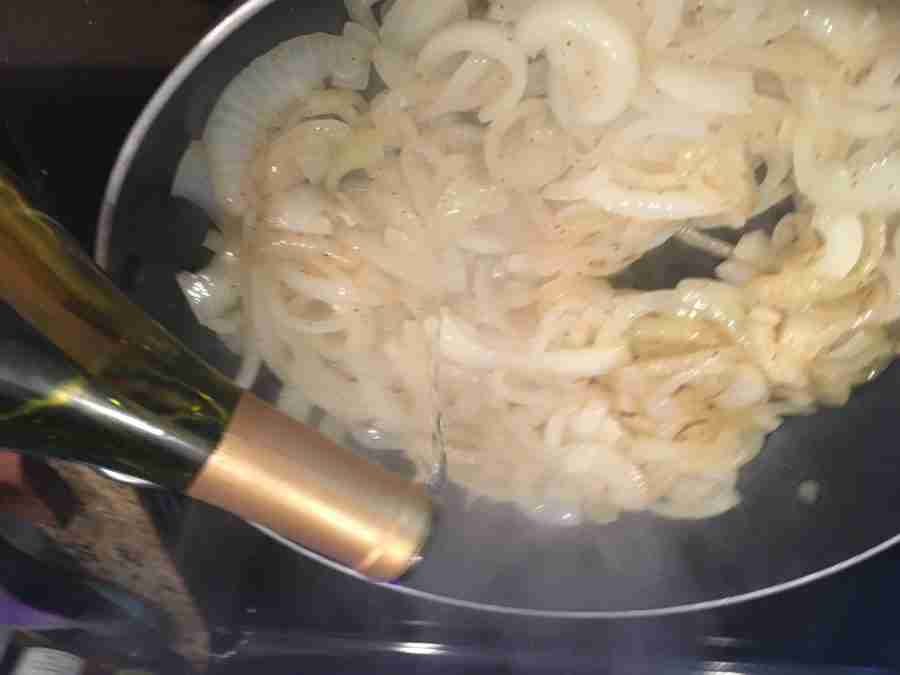 cooking onions with wine