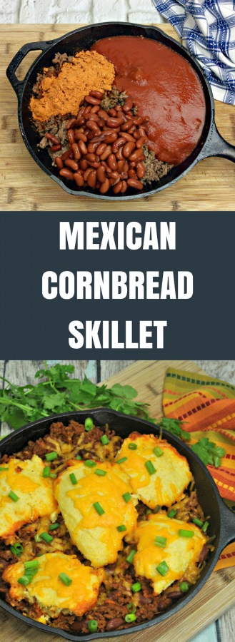 Easy Mexican Cornbread Skillet Dinner Recipe