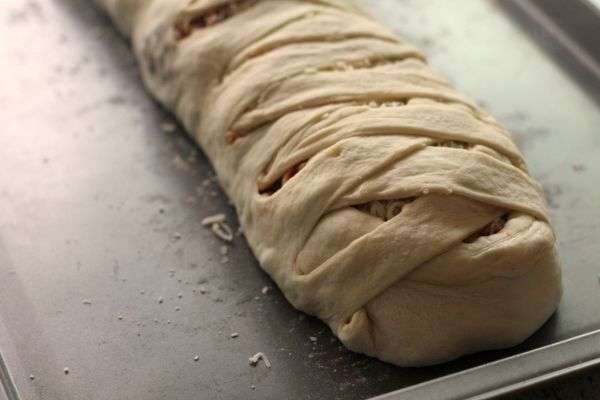 dough folded over to seal